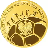 100 zł Mistrzostwa Świata w Piłce Nożnej Niemcy 2006 rewers