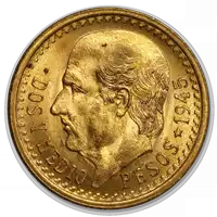 2,5 Peso Meksykańskie 1918 - 1948 - złota moneta