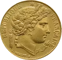 20 Franków Francuskich - Ceres - złota moneta
