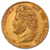 20 Franków Francuskich Ludwik Filip - złota moneta