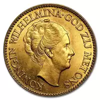 20 Guldenów holenderskich Wilhelmina - złota moneta