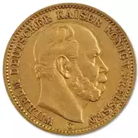 20 Marek niemieckich Wilhelm I 1872-1888 awers