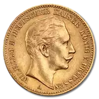 20 Marek niemieckich Wilhelm II 1888-1913 awers
