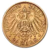 20 Marek niemieckich Wilhelm II 1888-1913 rewers