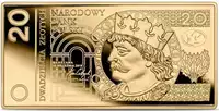20 zł Polskie banknoty obiegowe 1 uncja 2024 - złota moneta