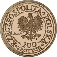 200 zł 1000 lecie Wrocławia 2000 - złota moneta