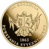 200 zł 160. rocznica Powstania Styczniowego 2023 - złota moneta