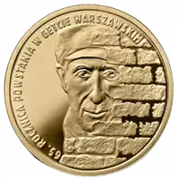 200 zł 65 rocznica powstania w getcie warszawskim 2008 - złota moneta