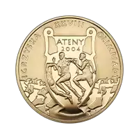 200 zł Igrzyska XXVIII Olimpiady – Ateny 2004 złota moneta rewers