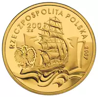 200 zł Konrad Korzeniowski Joseph Conrad (1857-1924) złota moneta awers