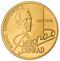 200 zł Konrad Korzeniowski Joseph Conrad (1857-1924) złota moneta rewers