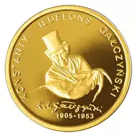 200 zł Konstanty Ildefons Gałczyński - 100 rocznica urodzin 2005 - złota moneta