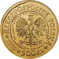 500 zł Orzeł Bielik 1 uncja 2016 złota moneta awers