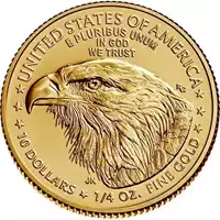 Amerykański Orzeł 1/4 uncji 2021 nowy motyw - złota moneta
