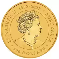 Australia Super Pit 1 uncja 2023 złota moneta awers