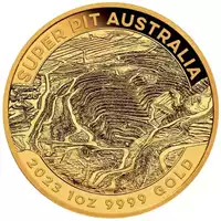 Australia Super Pit 1 uncja 2023 złota moneta rewers