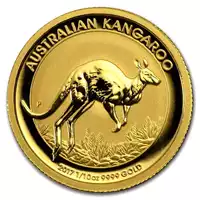Australijski Kangur 1/10 uncji 2017 złota moneta rewers