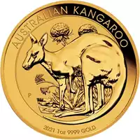 Australijski Kangur 1 uncja 2021 rewers