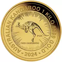 Australijski Kangur 1000 gramów 2024 złota moneta rewers