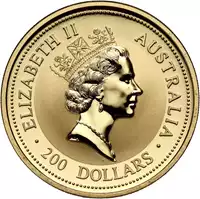Australijski Kangur Nugget 2 uncje 1998 złota moneta awers