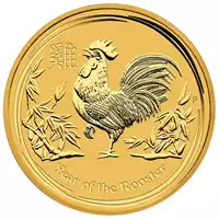 Australijski Lunar – Rok Koguta 2017 1/10 uncji - złota moneta