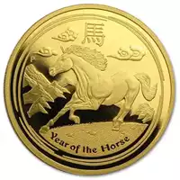Australijski Lunar - Rok Konia 2014 1/2 uncji - złota moneta