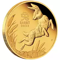 Australijski Lunar - Rok Królika 2023 1/4 uncji Proof - złota moneta
