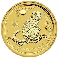 Australijski Lunar - Rok Małpy 2016 1/4 uncji - złota moneta