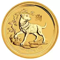 Australijski Lunar - Rok Psa 2018 1/2 uncji - złota moneta