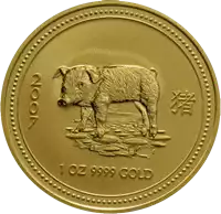 Australijski Lunar - Rok Świni 2007 1 uncja - złota moneta
