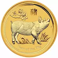 Australijski Lunar - Rok Świni 2019 1/10 uncji - złota moneta