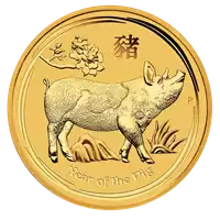 Australijski Lunar - Rok Świni 2019 1/2 uncji - złota moneta