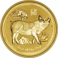 Australijski Lunar - Rok Świni 2019 2 uncje - złota moneta