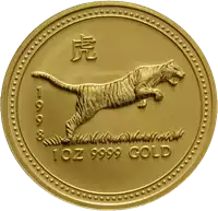 Australijski Lunar – Rok Tygrysa 1998 1 uncja - złota moneta