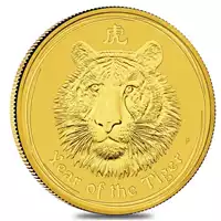 Australijski Lunar - Rok Tygrysa 2010 1/4 uncji - złota moneta