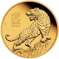 Australijski Lunar – Rok Tygrysa 2022 1/4 uncji - złota moneta