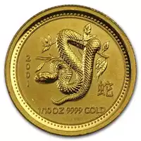 Australijski Lunar – Rok Węża 2001 1/10 uncji - złota moneta