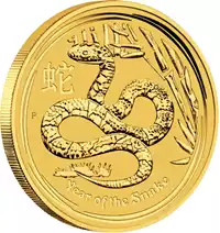 Australijski Lunar - Rok Węża 2013 1/2 uncji - złota moneta