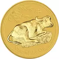 Australijski Lunar - Rok Wołu 2009 1/2 uncji - złota moneta