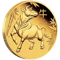 Australijski Lunar – Rok Wołu 2021 1/10 uncji - złota moneta