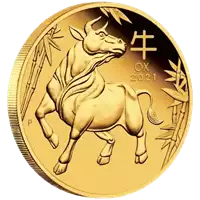 Australijski Lunar – Rok Wołu 2021 1/4 uncji - złota moneta