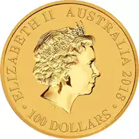 Australijski Rajski Ptak Victoria Paradiesvogel 1 uncja 2018 złota moneta awers