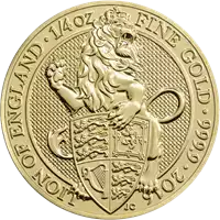 Bestie Królowej 2016: Lew Angielski 1/4 uncji - złota moneta
