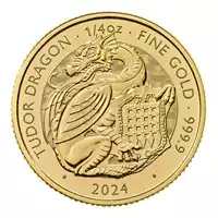 Bestie Tudorów: Smok Tudorów 1/4 uncji 2024 - złota moneta