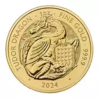 Bestie Tudorów: Smok Tudorów 1 uncja 2024 - złota moneta