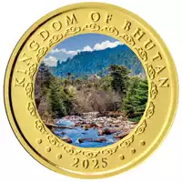 Bhutan: Lunar Rok Węża kolorowany 1/4 uncji 2025 Proof - złota moneta