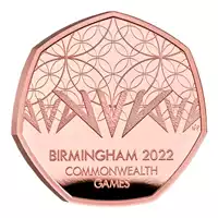 Birmingham 2022 Commonwealth Games UK 50p 2022 Proof - złota moneta