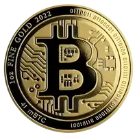 Bitcoin 1 uncja 2022 - złota moneta