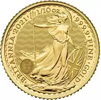Britannia 1/10 uncji 2021 - złota moneta