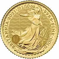 Britannia 1/10 uncji - złota moneta